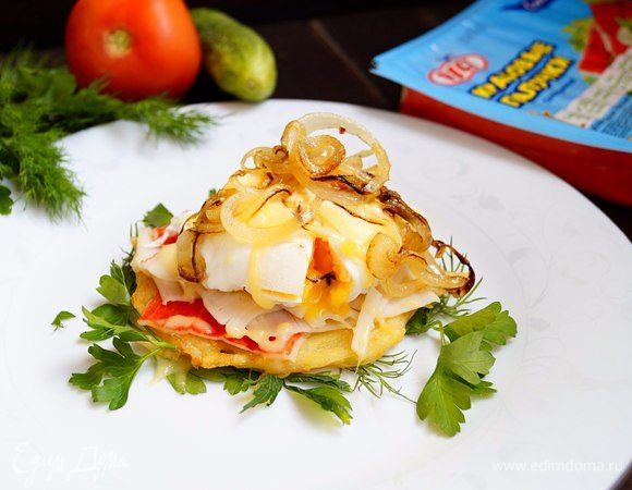 Картофельные рости с крабовыми палочками Картофельные рости с крабовыми палочками