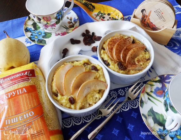 Каша пшенная с грушами и изюмом Каша пшенная с грушами и изюмом