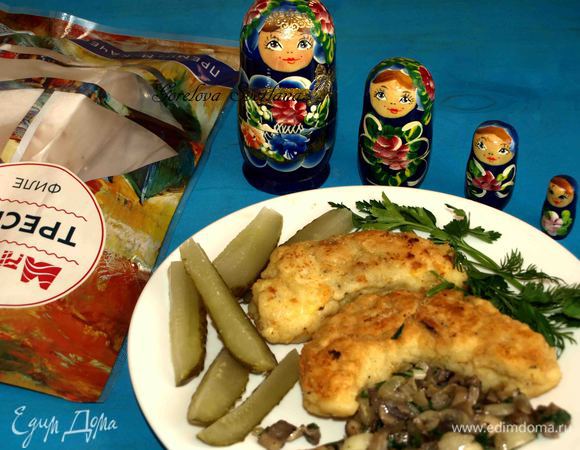 Тельное из трески с грибами