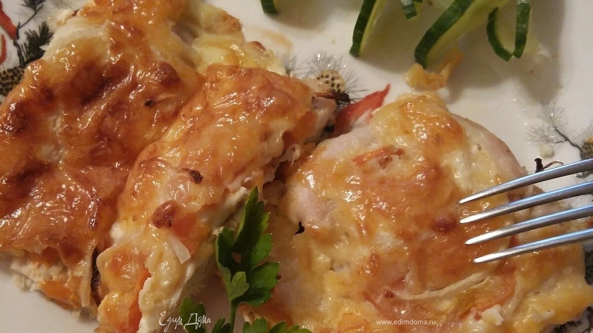 Куриные отбивные с сыром в духовке