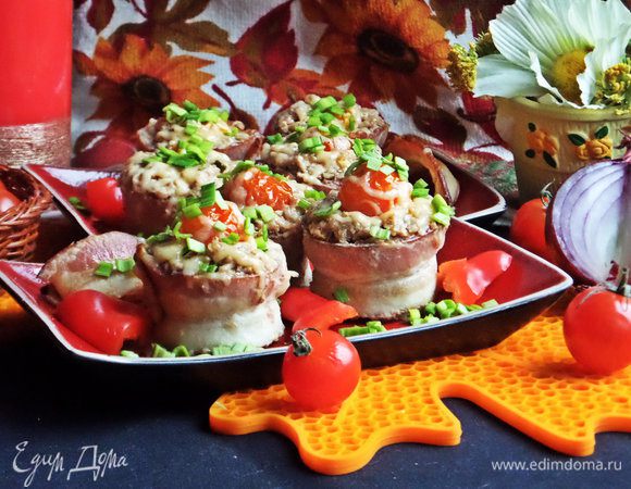 Мясные кексы в беконе Мясные кексы в беконе