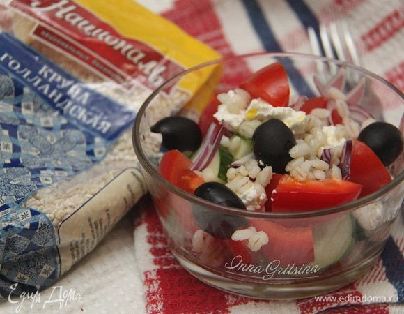 Греческий салат с перловкой Греческий салат с перловкой