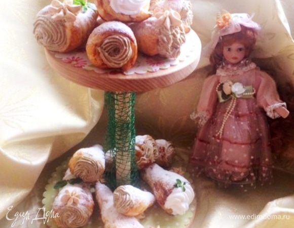 Пирожные «Трубочки с халвой» Пирожные «Трубочки с халвой»