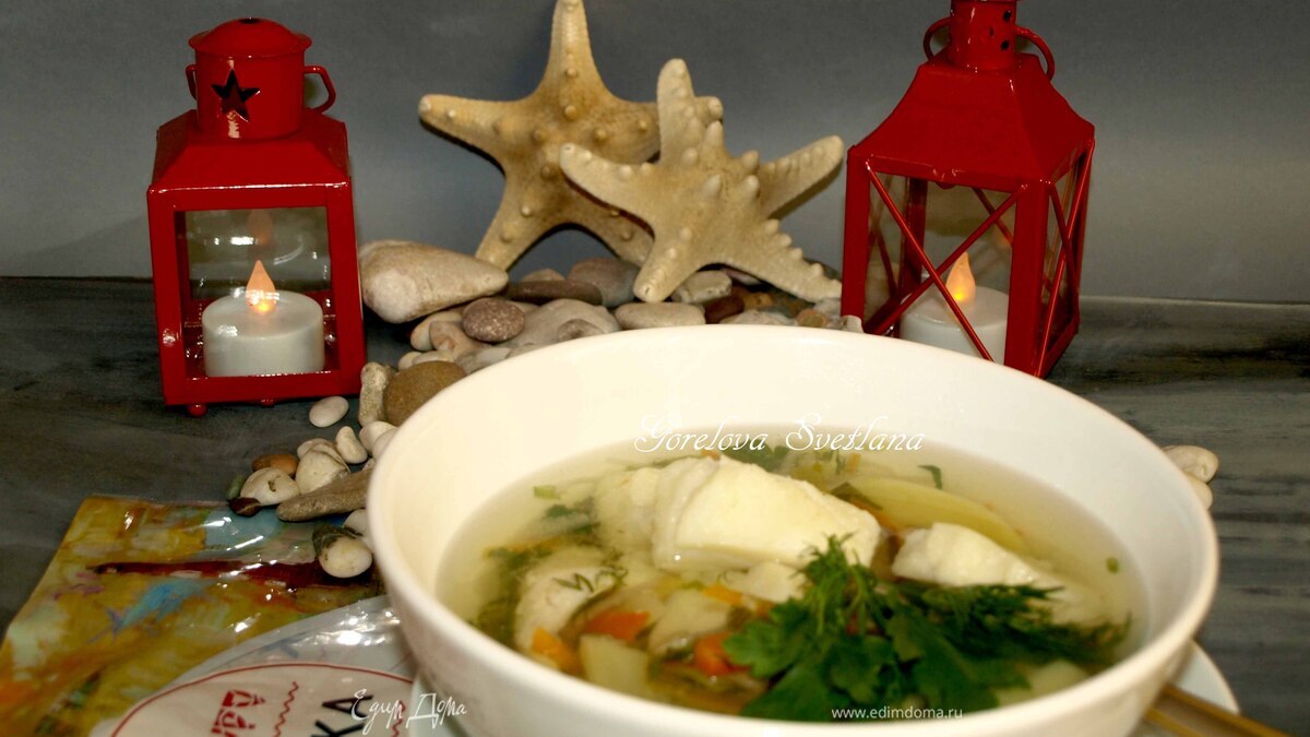 «Хитрая» уха на курином бульоне