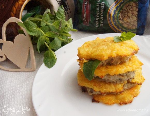 Овощной мильфей с чечевично-мятным кремом