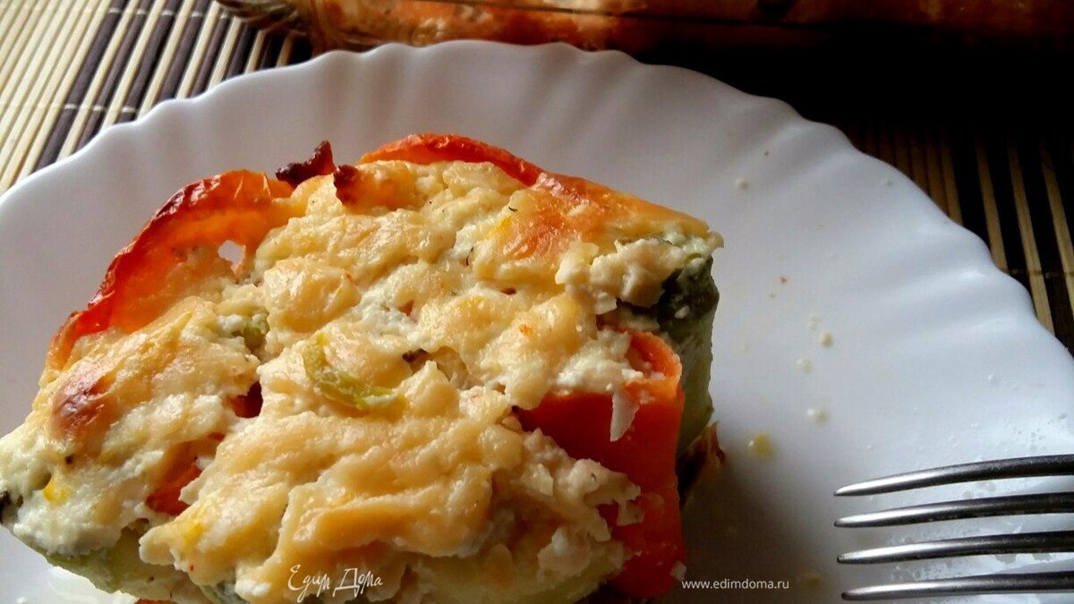 Запеканка из овощных роллов