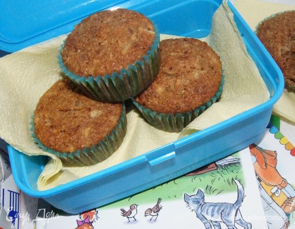 Маффины с отрубями, медом и яблоком