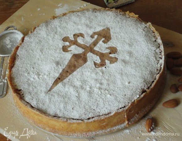 Миндальный торт Tarta de Santiago Миндальный торт Tarta de Santiago