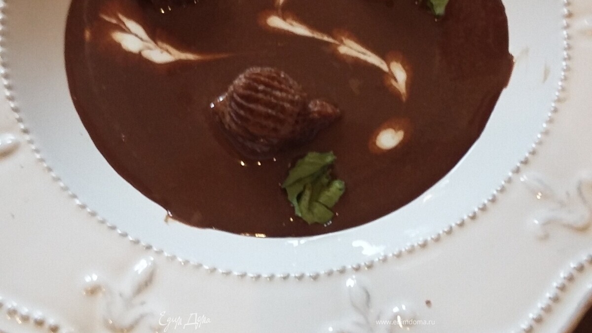 Шоколадный суп с чурросом