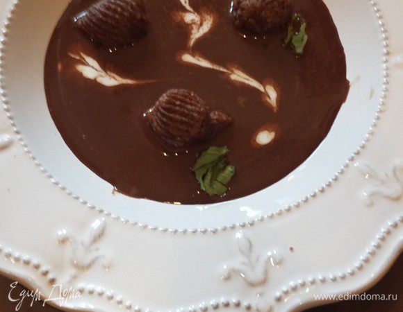 Шоколадный суп с чурросом