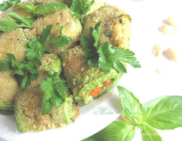 Рулетики из молодых кабачков