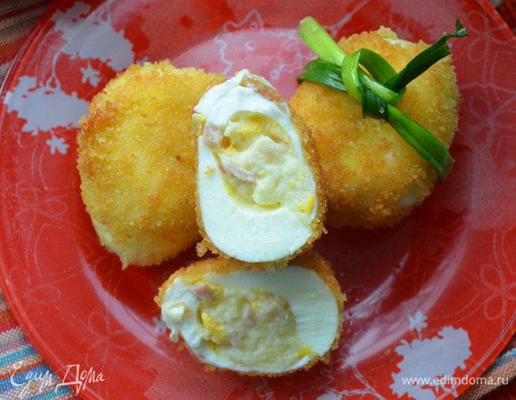 Фаршированные яйца в сухарях Фаршированные яйца в сухарях