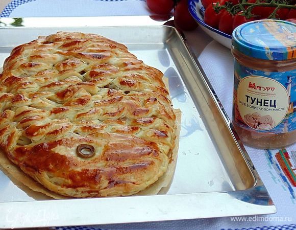 Пирог из тунца с картофелем