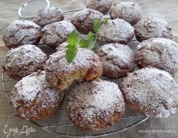 Гречневые кексы с бананом и курагой Гречневые кексы с бананом и курагой