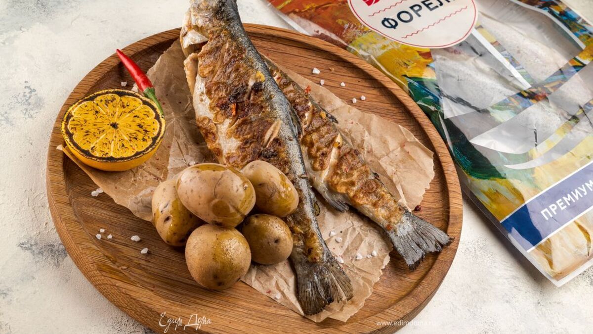 Маринованная форель на гриле