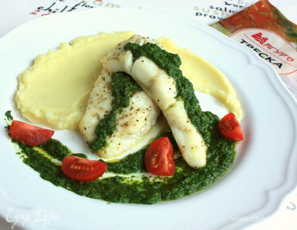 Треска по-аргентински (с соусом чимичурри) 