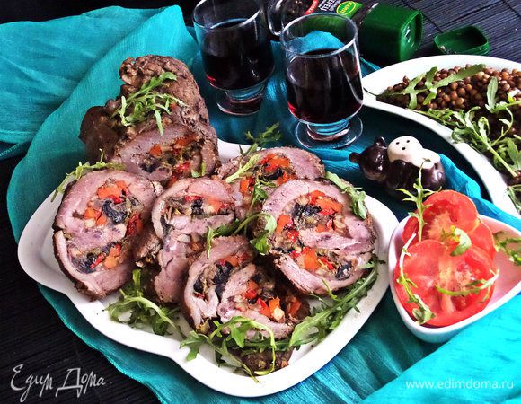 Рулет из говядины с овощами (в мультиварке) Рулет из говядины с овощами (в мультиварке)