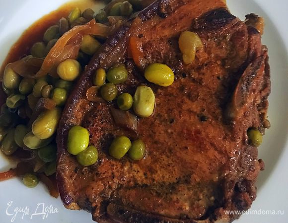 Свинина с медом и мятой 