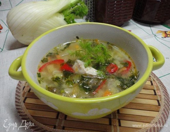 Суп из перловки с каперсами Суп из перловки с каперсами