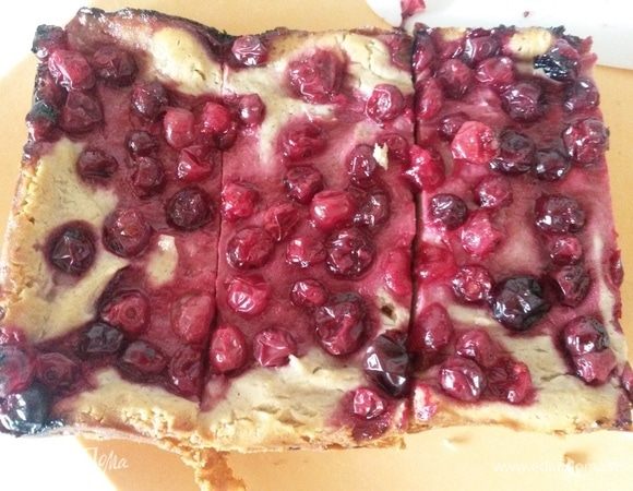 Клюквенный творожник