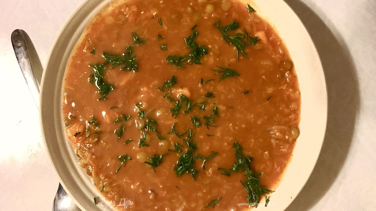 Чечевично-томатный суп