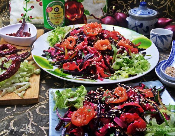 Рисовая лапша с рыбой и овощами Рисовая лапша с рыбой и овощами