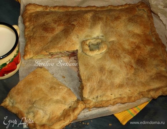 Пирог с картофелем и беконом