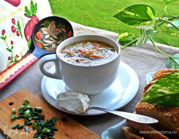 Щавелевый суп с рисом и картофелем