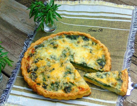 Киш с рыбой и шпинатом Киш с рыбой и шпинатом