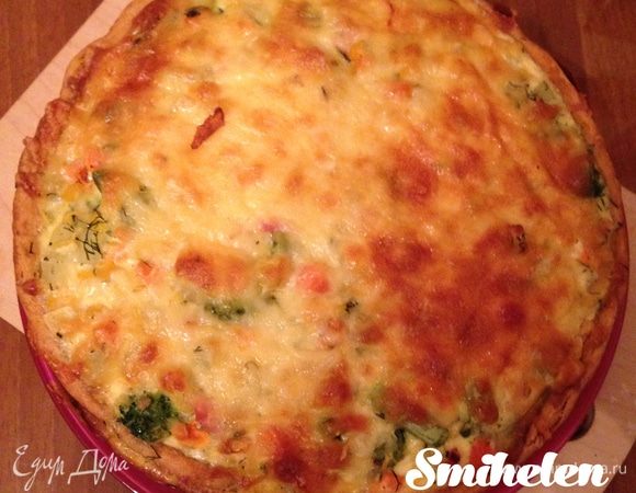 Открытый пирог овощной или с курицей Открытый пирог овощной или с курицей