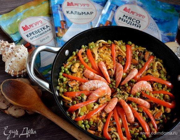 Паэлья с морепродуктами по-аргентински Паэлья с морепродуктами по-аргентински