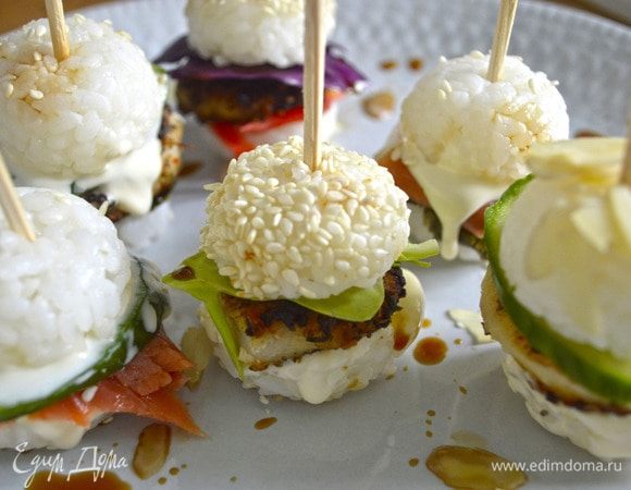 Мини суши-бургеры Мини суши-бургеры
