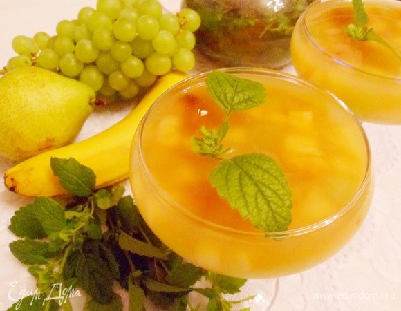 Чайное желе с фруктами Чайное желе с фруктами