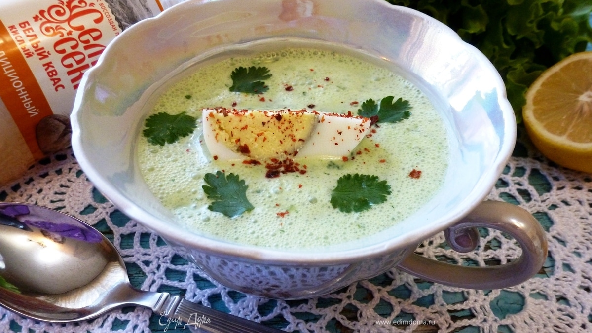 Окрошка по-болгарски с яйцами