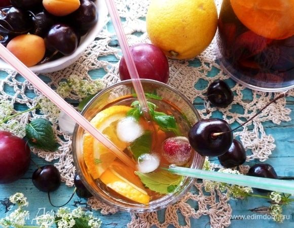 Сангрия на зеленом чае (безалкогольная) Сангрия на зеленом чае (безалкогольная)