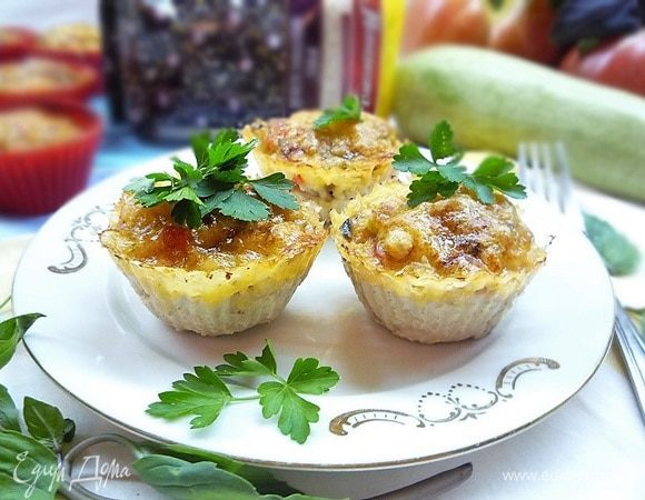 Куриные тарталетки с рисом и овощами Куриные тарталетки с рисом и овощами