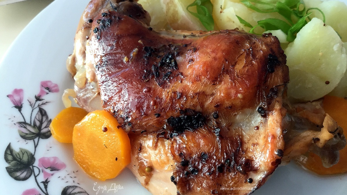 Кролик в горчице и белом вине