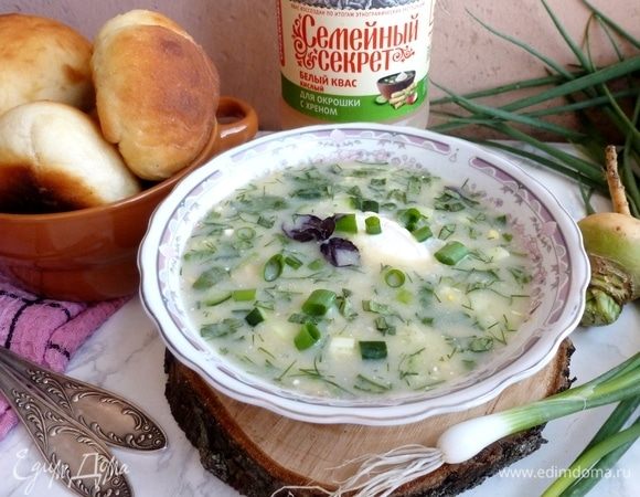 Летняя окрошка с репой и пирожками с мясом Летняя окрошка с репой и пирожками с мясом