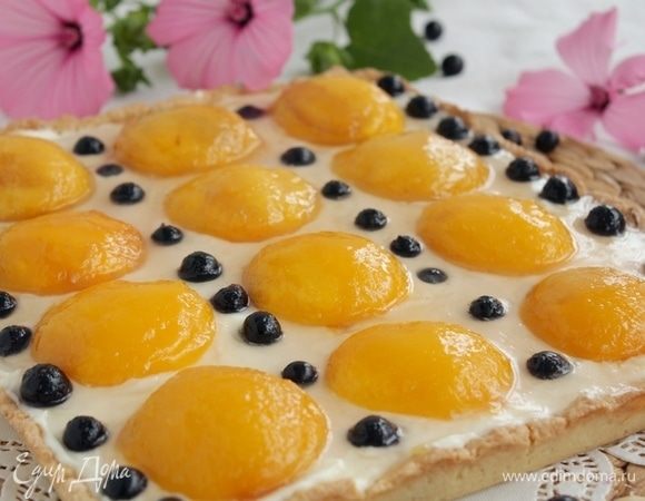 Тарт с персиками 