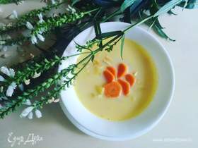 Сырный суп с морковью
