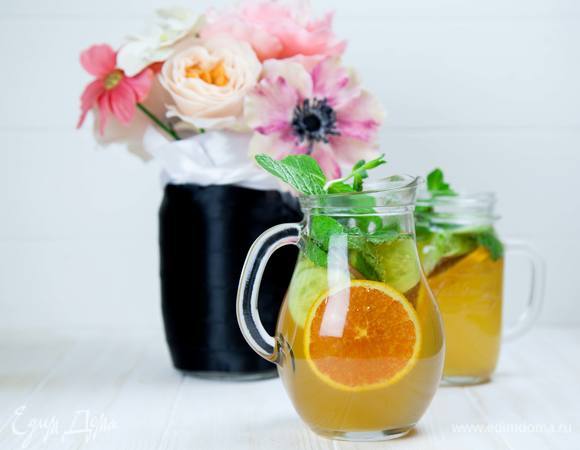 Домашний лимонад с мятой и огурцом Домашний лимонад с мятой и огурцом