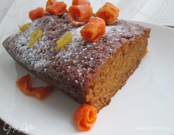 Пряный морковный кекс с цукатами