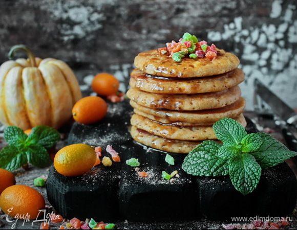 Тыквенные блинчики с ржаными отрубями 