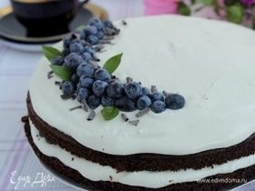 Черемуховый торт с голубикой