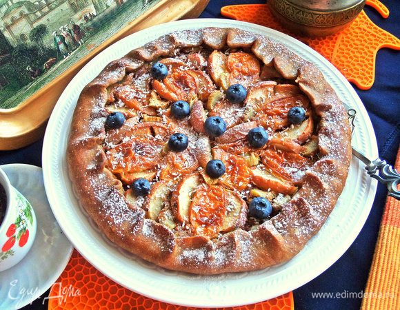 Галета по-летнему на кофейном тесте