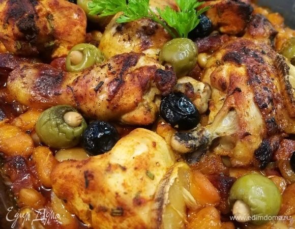 Курица с чоризо и фасолью Курица с чоризо и фасолью