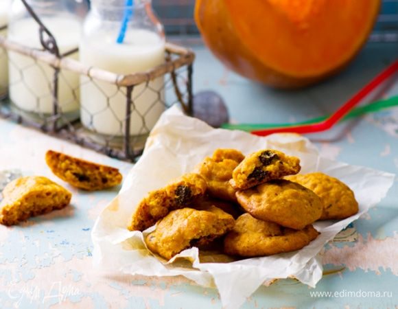 Тыквенное печенье с хрустящими отрубями