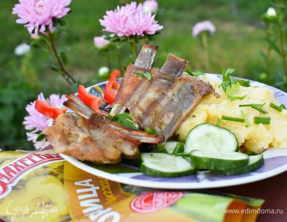 Глазированные бараньи ребрышки