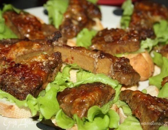 Бутерброды с глазированной печенью