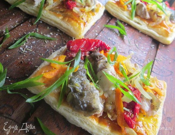 Овощные слойки с карпом Овощные слойки с карпом